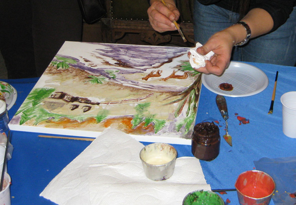 Laboratorio di pittura con il Cioccolato 2012
